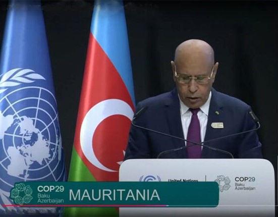 غزواني: موريتانيا تعيش يوميا آثارا مدمرة للتغيير المناخي