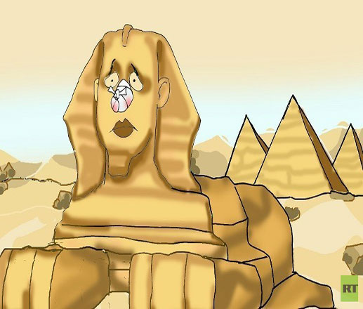 من كسر أنف أبو الهول؟