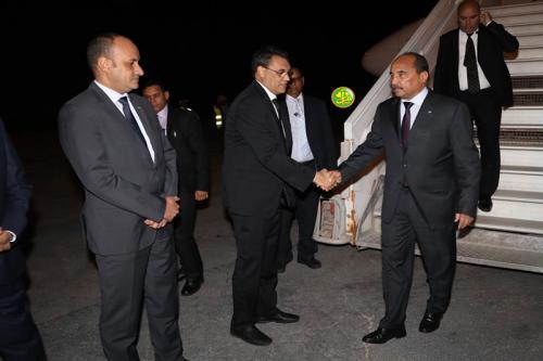 رئيس الجمهورية يصل الى مدينة نواذيبو